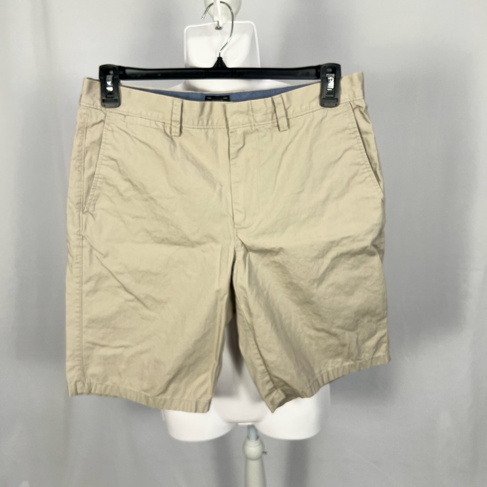 J. Crew Men's Beige Flat-Front Chino Shorts